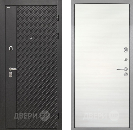Входная металлическая Дверь Интекрон (INTECRON) Олимпия Black 4К Гладкая Дуб сильвер поперечный в Жуковский