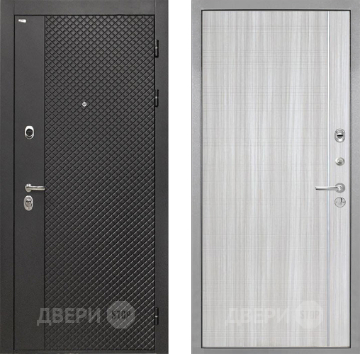Входная металлическая Дверь Интекрон (INTECRON) Олимпия Black 4К В-07 с молдингом Сандал белый в Жуковский