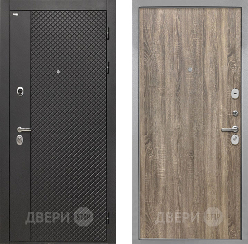 Входная металлическая Дверь Интекрон (INTECRON) Олимпия Black 4К Гладкая Дуб турин в Жуковский