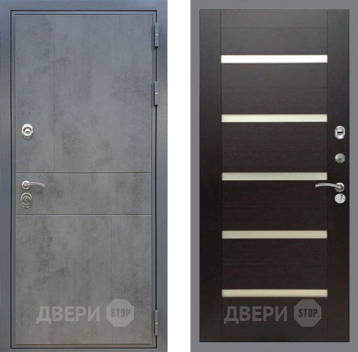 Входная металлическая Дверь Рекс (REX) ФЛ-290 СБ-14 стекло белое венге поперечный в Жуковский