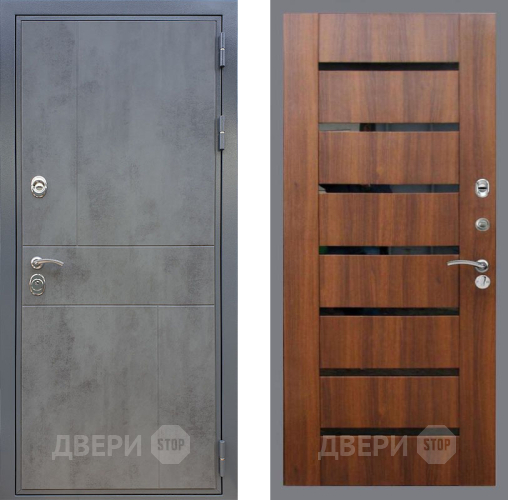 Входная металлическая Дверь Рекс (REX) ФЛ-290 СБ-14 стекло черное Орех бренди в Жуковский