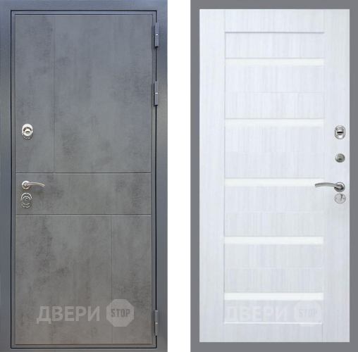 Входная металлическая Дверь Рекс (REX) ФЛ-290 СБ-14 стекло белое Сандал белый в Жуковский