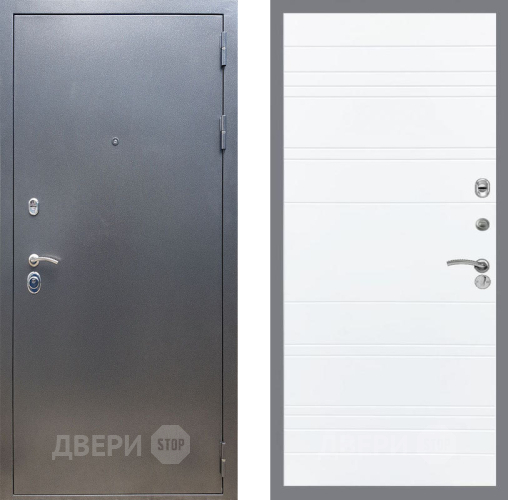 Входная металлическая Дверь Рекс (REX) 11 Line Силк Сноу в Жуковский