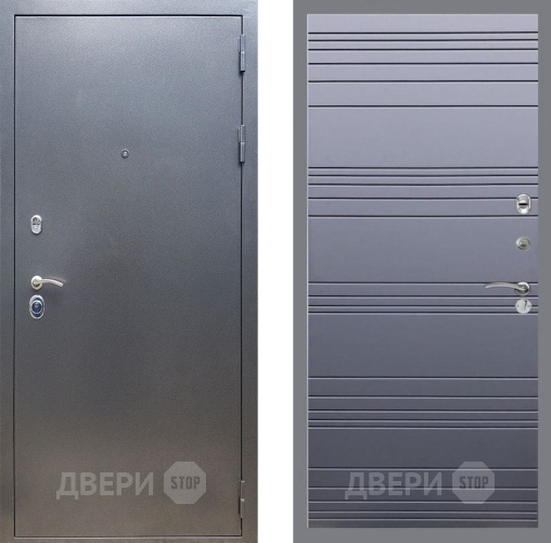 Входная металлическая Дверь Рекс (REX) 11 Line Силк титан в Жуковский