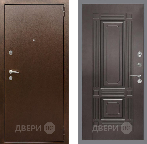 Входная металлическая Дверь Рекс (REX) 1А Медный Антик FL-2 Венге в Жуковский