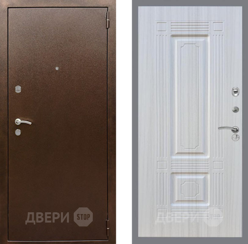 Входная металлическая Дверь Рекс (REX) 1А Медный Антик FL-2 Сандал белый в Жуковский