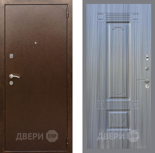 Входная металлическая Дверь Рекс (REX) 1А Медный Антик FL-2 Сандал грей в Жуковский