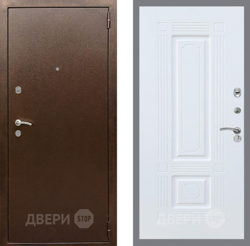 Входная металлическая Дверь Рекс (REX) 1А Медный Антик FL-2 Силк Сноу в Жуковский