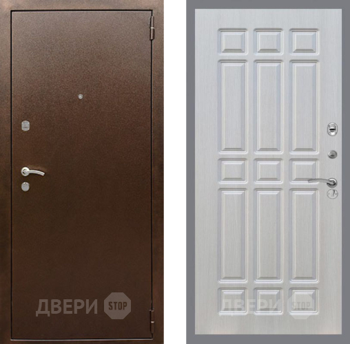 Входная металлическая Дверь Рекс (REX) 1А Медный Антик FL-33 Лиственница беж в Жуковский