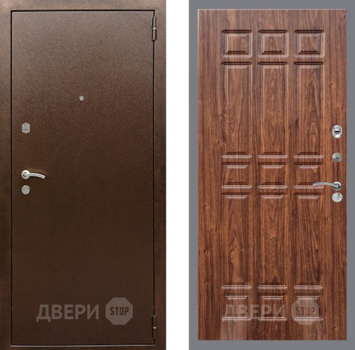 Входная металлическая Дверь Рекс (REX) 1А Медный Антик FL-33 орех тисненый в Жуковский