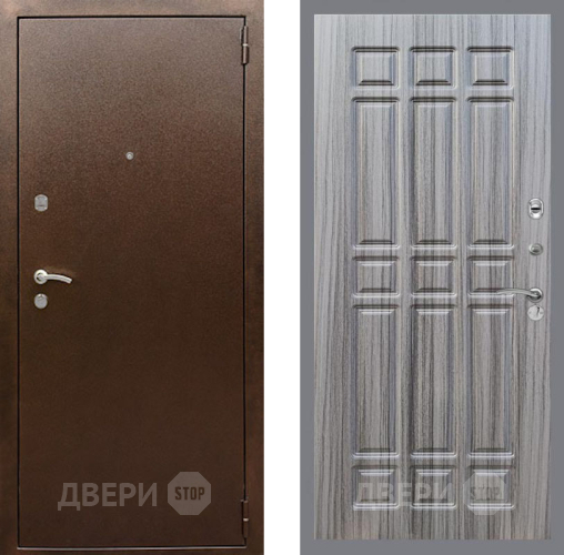 Входная металлическая Дверь Рекс (REX) 1А Медный Антик FL-33 Сандал грей в Жуковский