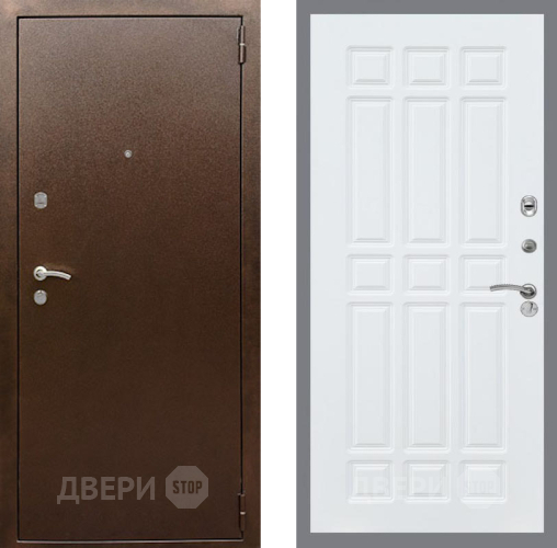 Входная металлическая Дверь Рекс (REX) 1А Медный Антик FL-33 Силк Сноу в Жуковский
