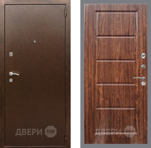 Входная металлическая Дверь Рекс (REX) 1А Медный Антик FL-39 орех тисненый в Жуковский