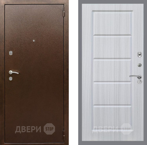Входная металлическая Дверь Рекс (REX) 1А Медный Антик FL-39 Сандал белый в Жуковский