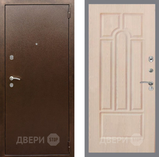 Входная металлическая Дверь Рекс (REX) 1А Медный Антик FL-58 Беленый дуб в Жуковский