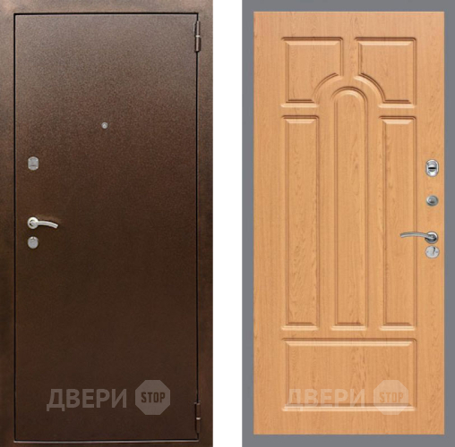 Входная металлическая Дверь Рекс (REX) 1А Медный Антик FL-58 Дуб в Жуковский