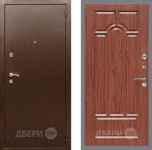 Входная металлическая Дверь Рекс (REX) 1А Медный Антик FL-58 орех тисненый в Жуковский