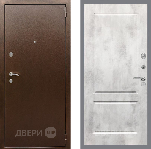 Дверь Рекс (REX) 1А Медный Антик FL-117 Бетон светлый в Жуковский