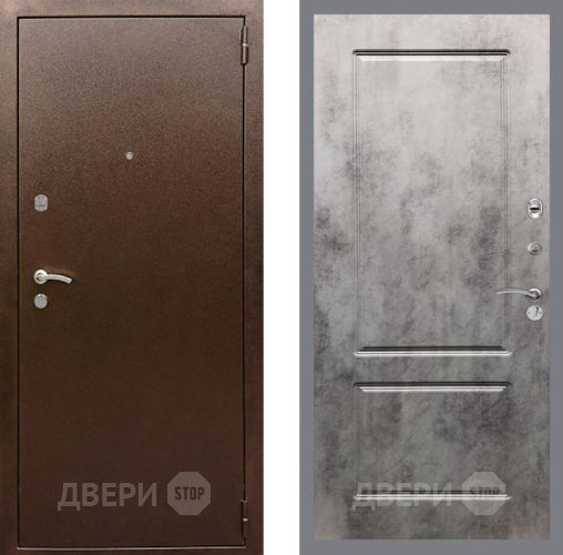 Дверь Рекс (REX) 1А Медный Антик FL-117 Бетон темный в Жуковский