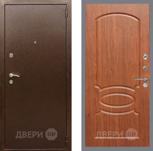 Входная металлическая Дверь Рекс (REX) 1А Медный Антик FL-128 Морёная берёза в Жуковский