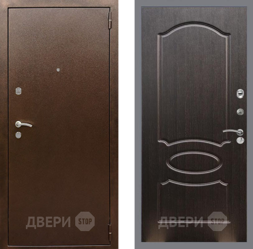 Входная металлическая Дверь Рекс (REX) 1А Медный Антик FL-128 Венге светлый в Жуковский