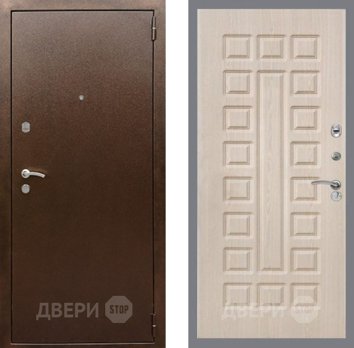 Входная металлическая Дверь Рекс (REX) 1А Медный Антик FL-183 Беленый дуб в Жуковский