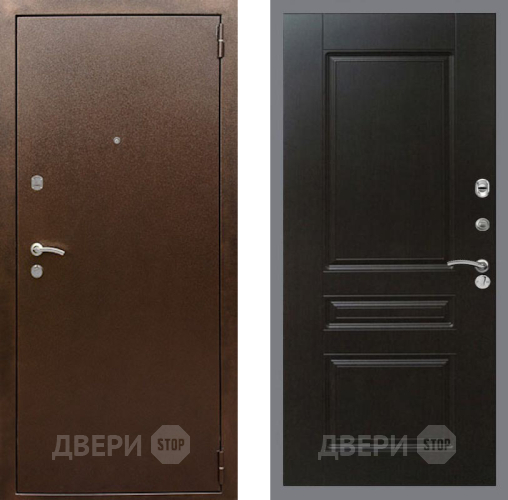 Входная металлическая Дверь Рекс (REX) 1А Медный Антик FL-243 Венге в Жуковский