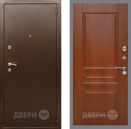 Входная металлическая Дверь Рекс (REX) 1А Медный Антик FL-243 Итальянский орех в Жуковский