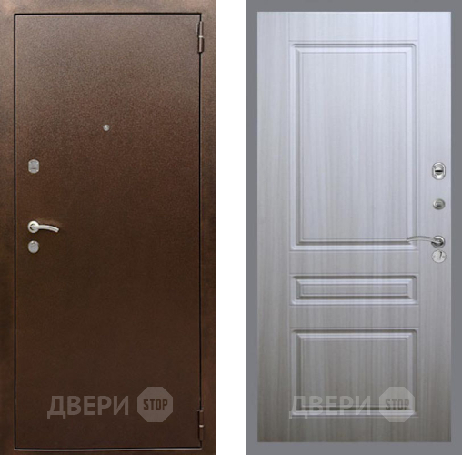 Входная металлическая Дверь Рекс (REX) 1А Медный Антик FL-243 Сандал белый в Жуковский