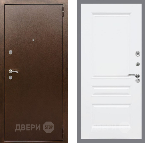 Входная металлическая Дверь Рекс (REX) 1А Медный Антик FL-243 Силк Сноу в Жуковский