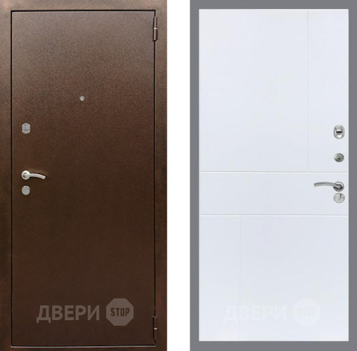 Входная металлическая Дверь Рекс (REX) 1А Медный Антик FL-290 Силк Сноу в Жуковский