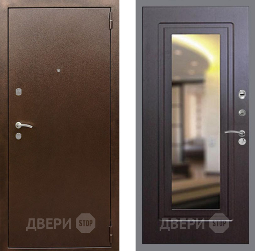 Входная металлическая Дверь Рекс (REX) 1А Медный Антик FLZ-120 Венге в Жуковский