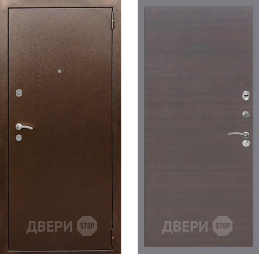 Входная металлическая Дверь Рекс (REX) 1А Медный Антик GL венге поперечный в Жуковский