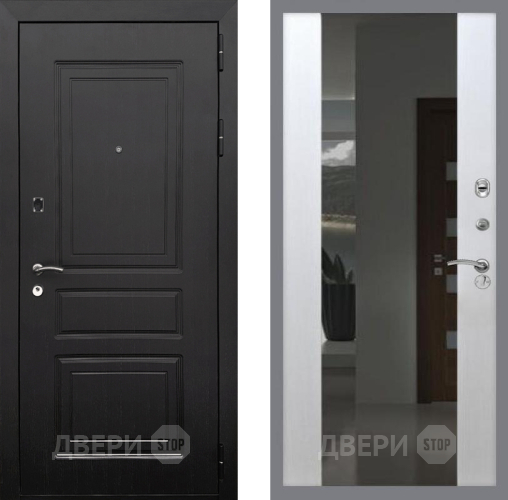 Входная металлическая Дверь Рекс (REX) 6 Венге СБ-16 Зеркало Белый ясень в Жуковский