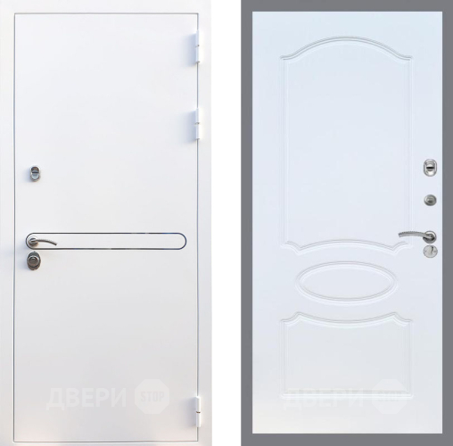 Входная металлическая Дверь Рекс (REX) 27 FL-128 Белый ясень в Жуковский
