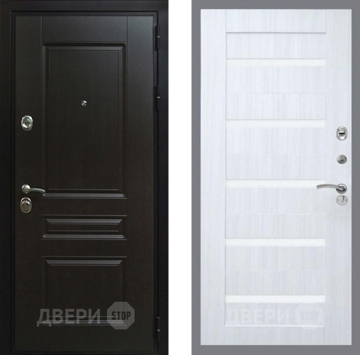 Дверь Рекс (REX) Премиум-Н СБ-14 стекло белое Сандал белый в Жуковский