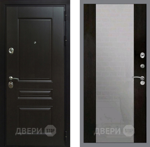 Входная металлическая Дверь Рекс (REX) Премиум-Н СБ-16 Зеркало Венге в Жуковский