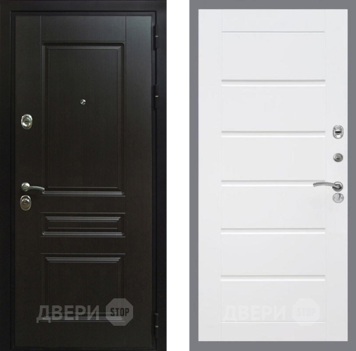 Входная металлическая Дверь Рекс (REX) Премиум-Н Сити Белый ясень в Жуковский