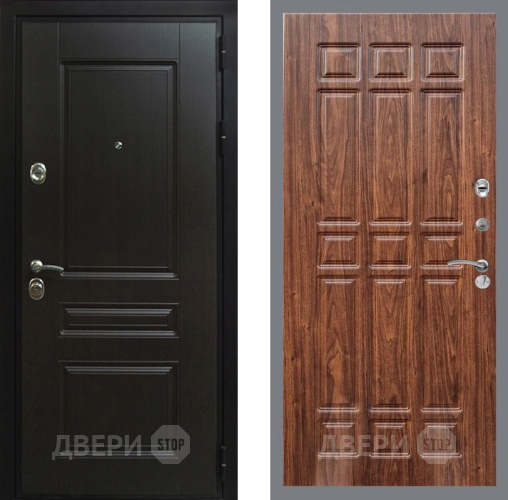 Входная металлическая Дверь Рекс (REX) Премиум-Н FL-33 орех тисненый в Жуковский