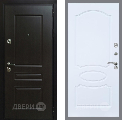 Входная металлическая Дверь Рекс (REX) Премиум-Н FL-128 Силк Сноу в Жуковский