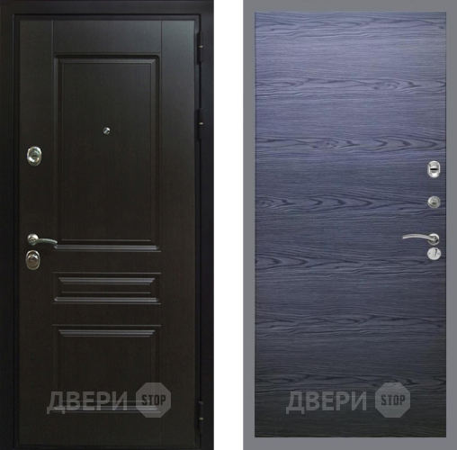 Дверь Рекс (REX) Премиум-Н GL Дуб тангенальный черный в Жуковский