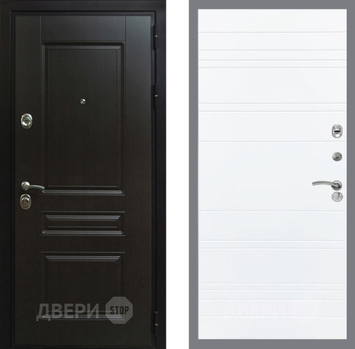 Входная металлическая Дверь Рекс (REX) Премиум-Н Line Силк Сноу в Жуковский