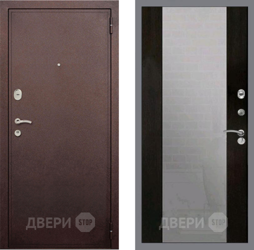 Дверь Рекс (REX) 2 Медный Антик СБ-16 Зеркало Венге в Жуковский