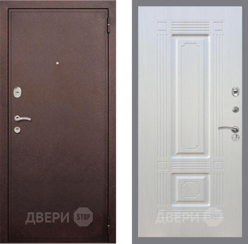Дверь Рекс (REX) 2 Медный Антик FL-2 Лиственница беж в Жуковский