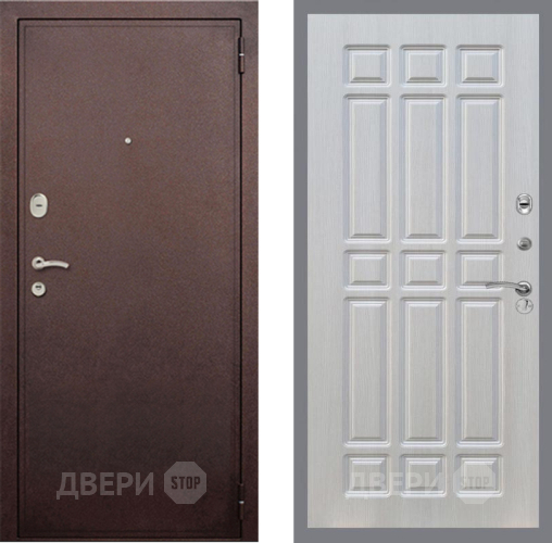 Входная металлическая Дверь Рекс (REX) 2 Медный Антик FL-33 Лиственница беж в Жуковский