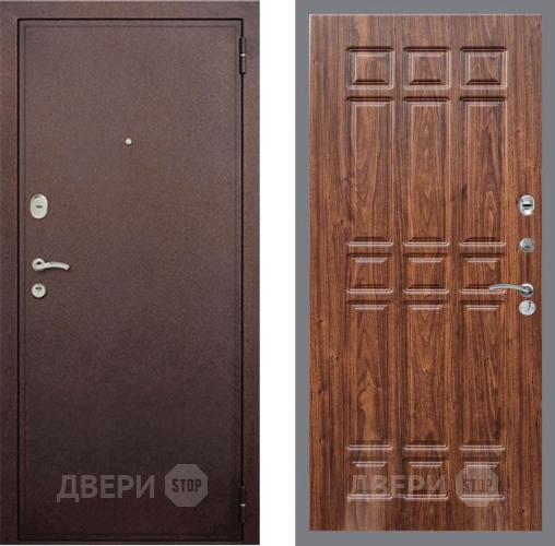 Дверь Рекс (REX) 2 Медный Антик FL-33 орех тисненый в Жуковский