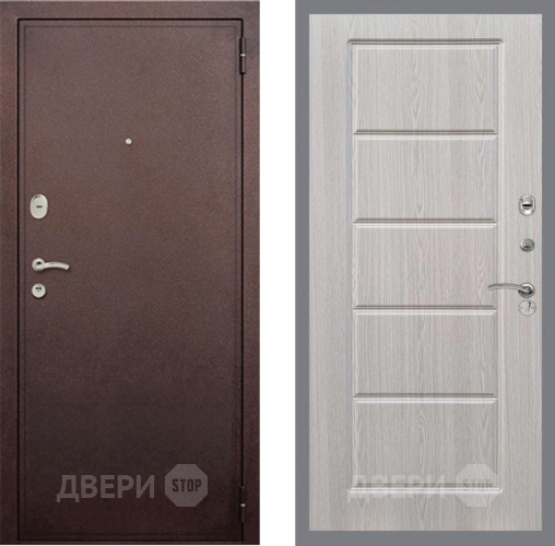 Входная металлическая Дверь Рекс (REX) 2 Медный Антик FL-39 Беленый дуб в Жуковский