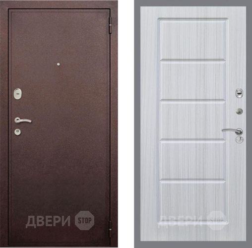 Входная металлическая Дверь Рекс (REX) 2 Медный Антик FL-39 Сандал белый в Жуковский