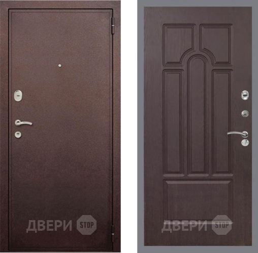 Входная металлическая Дверь Рекс (REX) 2 Медный Антик FL-58 Венге в Жуковский