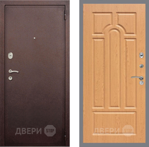 Входная металлическая Дверь Рекс (REX) 2 Медный Антик FL-58 Дуб в Жуковский